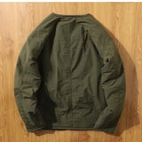 AIDASE  -  New Men's Loose Fit Cotton Jacket Inner Liner No Collar Outdoor Fashionable Outerwear American Military Style Workwear aidase-shop