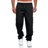 AIDASE  -  Spring Autumn New Fashion Cargo Pants Men Casual Multi Pocket Drawstring Trousers Loose Straight Tube Household All-match Pants aidase-shop