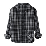 AIDASE  -  Fall Mens Plaid Shirt Casual Long Sleeved Jacket Mens Clothing Elegant Classic Fit Office Wear Men'S Shirt Ropa Hombre aidase-shop