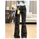 AIDASE  -  Retro White Slim Fit Multi ket Work Trousers Men Women Summer Straight Leg Narrow Version American High Street Vibe Pants aidase-shop