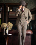 AIDASE  -  Classic Men's Suit Plaid Business Wedding Men Suits Comfort 3-Pieces Tailor-Made Groom Groomsman Formal Occasions Customized aidase-shop