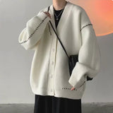 AIDASE  -  Loose Thiened Knitted Men's Sweater Coat V-Ne Casual Sle Autumn Winter Faionable Outerwear for Men Couple's Cardigan aidase-shop