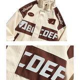 49.39Aidase Retro Bomber Jacket Men Vintage Racing Baseball Jackets Couple Motorcycle High Street Loose Patchwork Coats Spring Autumn aidase-shop