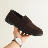 AIDASE  -  Leather Loafers Men's Business Casual Flat Heel Breathable Comfortable Spring Autumn Seasonal Fashion Single Shoes Slip-On aidase-shop