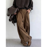 AIDASE  -  Japanese Streetwear Cargo Pants Men Autumn Drape Trousers Retro High Waist Straight Wide Leg Pants Loose Casual Men's Pants aidase-shop
