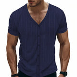 AIDASE  -  Men's Summer Imitation Hemp Bamboo Loose Casual Breathable Trend Button Cardigan INS Hot Sale Short Sleeves aidase-shop