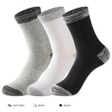 AIDASE  -  6 Pairs/lot Men's Sports Socks Autumn Winter 100% Cotton Running Black Sports Hiking Socks Black White Gray Male Long Tube Socks aidase-shop