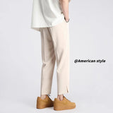 AIDASE  -  Summer Thin Suit Pants Men Slim Fit Fashion Social Mens Dress Pants Korean Casual Straight Pants Mens Office Formal Trousers aidase-shop