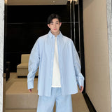 Aidase Men's Oversize Japanese Korean Streetwear Fashion Loose Casual Long Sleeve White Shirts Women Cardigan Coat Blouses for Men