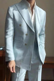 AIDASE  -  Formal Solid Color Wedding Men Suits 2 Piece Coat Pants Groom Business Suit Business Blazer Pants Prom Party Jacket Customized aidase-shop