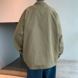 AIDASE  -  Japanese Workwear Jacket Men's Spring Autumn New American Vintage Letter Loose Embroidered Top Retro Standing Collar Jacket Chic aidase-shop