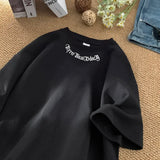 Aidase Men's Oversized T-shirts White Cotton T Shirt 5XL for Men Casual Summer Wear Letter Fashion  Print Neck Tee Shirts Men Clothing aidase-shop