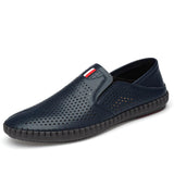 AIDASE  -  Spring Autumn New Breathable Loafers Soft Sole Anti Slip Trendy Deep Blue Men's Flat Shoes Fashion Men's Work Shoes aidase-shop