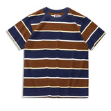 AIDASE  -  230G Summer Cotton T-shirt American Round Neck Retro Horizontal Striped Short-sleeved T-shirt Youth Chic Wear Cozy Loose Tees aidase-shop