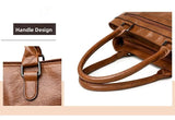 AIDASE  -  Urban Simple Style Large Capacity Soft Leather Handbag Commuter Single Shoulder Crossbody Bag Quality Feel Tote Bag aidase-shop