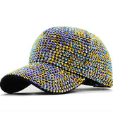 Aidase Spring Summer New Fashion Full Diamond Cloth Cap Baseball Shade Outdoor Sun Show  Ladies Hip Hop Men Women Cool