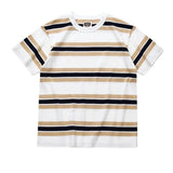 AIDASE  -  230G Summer Cotton T-shirt American Round Neck Retro Horizontal Striped Short-sleeved T-shirt Youth Chic Wear Cozy Loose Tees aidase-shop