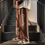 AIDASE  -  Summer Thin Trendy Pants Printed High Street Fashion Straight Pants Autumn Winter Plus Velvet Versatile Loose Casual Pants Chic aidase-shop