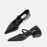 AIDASE  -  New Womens Mary Jane Shoes Fashion Soft Leather Low Heels for Woman French Pointed Tip Casual Shoes Designer Shoes Zapatos Mujer aidase-shop