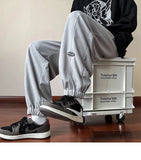 AIDASE  -  Summer Y2K Korean Style Vintage Loose Trousers Man Casual All Match Harajuku KPOP Sport Pants Fashion Style Pockets Male Clothes aidase-shop
