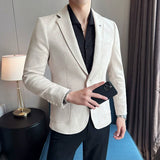Aidase New Fashion Suit Coat Men's Slim Fit Deerskin Velvet Elegant Luxury Blazer Coat Business Casual Wedding Plus Size Suit 4XL-S aidase-shop