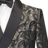 AIDASE  -  Tailor Made Men Wedding Tuxedos Double Breasted Floral Pattern Pants Suit Prom Wedding Party Costume 2 Pieces aidase-shop
