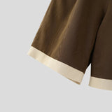 AIDASE  -  Men Shorts Patchwork Button Loose Korean Style Casual Men Bottoms Streetwear Summer 2025 Fashion Male Shorts S-5XL aidase-shop