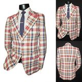 Aidase Plaid Men Wedding Coat Notched Lapel Tuxedos Slim Fit Groom Wear Business Office Blazer Only One Jacket aidase-shop