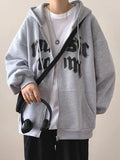 27.39Aidase Autumn Houdi Oveses Casual Sweatshirts Oversize Letter Print Streetwear Harajuku Zip Up Hudi Hop Men Sweatshirt Hoodies for Men aidase-shop