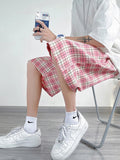 AIDASE  -  New Korean Fashion Plaid Casual Men's Shorts Summer Hip Hop Streetwear Bermudas Hawaii Beach Gym Y2K Baggy Shorts Man aidase-shop