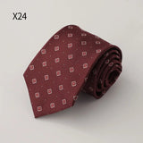 AIDASE  -  New Trendy Men's Silk Ties Jacquard Dot Floral Necktie 8cm Brown Green Neck Tie Daily Wear Shirt Suit Cravat Wedding Groom Gift aidase-shop