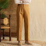 Aidase High Quality Linen Cotton Naples Straight Leg Pant Linen Breathable Adjustable Buckle Italian Men Formal Pant Pantalones Hombre aidase-shop