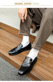 AIDASE  -  Men's Genuine Leather Loafers Handmade Casual Shoes High Quality Moccasins Slip on Walking Flats Versatile Male Business Shoes aidase-shop