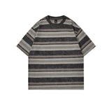 AIDASE  -  Hip Hop Tie Dye Vintage Striped Tshirt Oversize Summer Washed T-shirt Man Harajuku Cotton Loose Casual Tops Tees Plus Size S-3XL aidase-shop