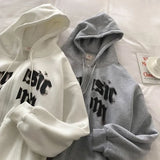 27.39Aidase Autumn Houdi Oveses Casual Sweatshirts Oversize Letter Print Streetwear Harajuku Zip Up Hudi Hop Men Sweatshirt Hoodies for Men aidase-shop