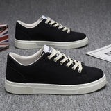 AIDASE  -  Men's Black Canvas Trainers Summer Casual Sneakers Breathable Gym Shoes Male Classic Vulcanize Plimsolls Boys aidase-shop