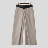 AIDASE  -  Men Wide Leg Pants Patchwork Pleated Joggers Loose Casual Trousers Men Streetwear Fashion Leisure Male Long Pants S-5XL aidase-shop