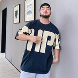 Aidase Men's T-shirt Loose Tops Baggy Oversized Print Male Tees Shirts O Neck Alphabet Cheap Clothes And High Quality Ordinary 5xl Y2k