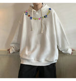 AIDASE  -  Autumn Colourful Letter Print Sweatshirt Fashion American Street Hooded Long Sleeve Trend Loose Pullover Top Men Women Clothing aidase-shop