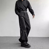 AIDASE  -  Autumn Trousers for Men's Korean Version of PU Leather High-end Wide-leg Trousers aidase-shop