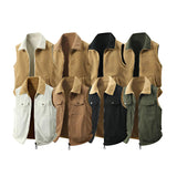 AIDASE  -  Autumn Winter Men's Double-Sided Vests Fashion Thick Warm Sleeveless Coats Male Corduroy Loose Casual Vest Man Solid Waistcoat aidase-shop