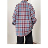 AIDASE  -  American Sle Plaid Long Sve irt Men Women Casual Loose All Match Worn Long Sve Cheered irt Coat Spring Autumn aidase-shop