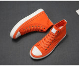 AIDASE  -  New Retro Unisex Canvas Shoes High Top Lace Up Women Men Middle Cut Sneakers Fresh Solid Colors Students Casual Shoes aidase-shop