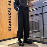 Aidase Mens Leggings Casual Drawstring Pants Business Office Personality Temperament Versatile Suit Pants Men'S Clothing Summer New aidase-shop