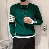 Aidase Thick Men's Knit Sweater Long Sleeve Loose Fit Knitwear Harajuku Original Vintage Clothing Deals Y2k Casual Pullovers Male