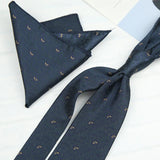 AIDASE  -  2PCS Neck Ties Set New Luxury Polyester Paisley Neckties Polka Dot Floral Tie Brooches Formal Business Shirt Accessories Cravat aidase-shop