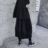 AIDASE  -  Summer New Men's Solid Color Wide-Leg Lantern Skirt Pants Retro Fashion Trend Casual Simple Loose Breathable Niche Men's Bottoms aidase-shop