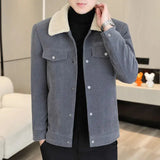 Aidase Thick Corduroy Men's Coats Winter Fleeced Warm Slim Fit Male Jackets Novelty In Deals Fast Delvery On Offer Aesthetic Stylish aidase-shop