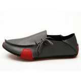 AIDASE  -  Size 47 Italian Soft Men Loafers Handmade Moccasins Men Shoes Leather Casual Breathable Slip on Boat Shoes Zapatos Hombre aidase-shop