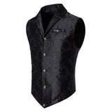 Casual Fit Men's Suit Vest Holiday Casual Turn-down Collar Single-button Embroidered Slimming Men's Fashion Vest aidase-shop